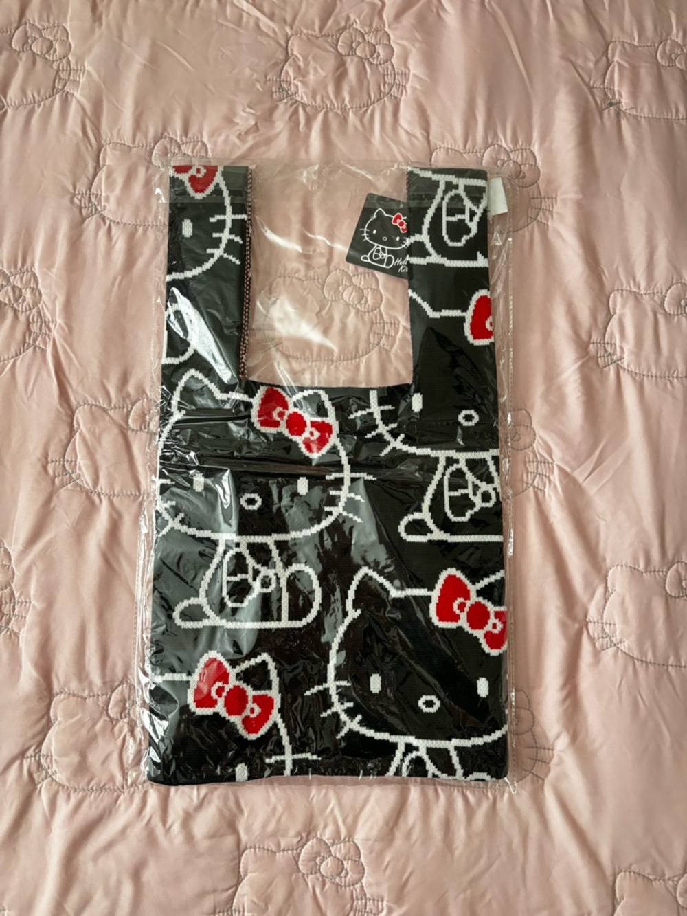 Hello Kitty Knit Shopper Tote Bag